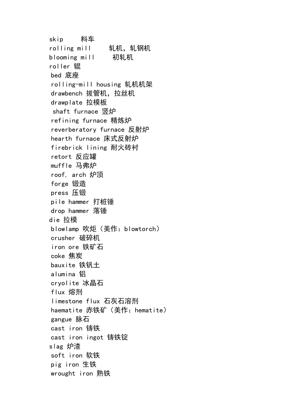 冶金专业词汇翻译对照_第2页