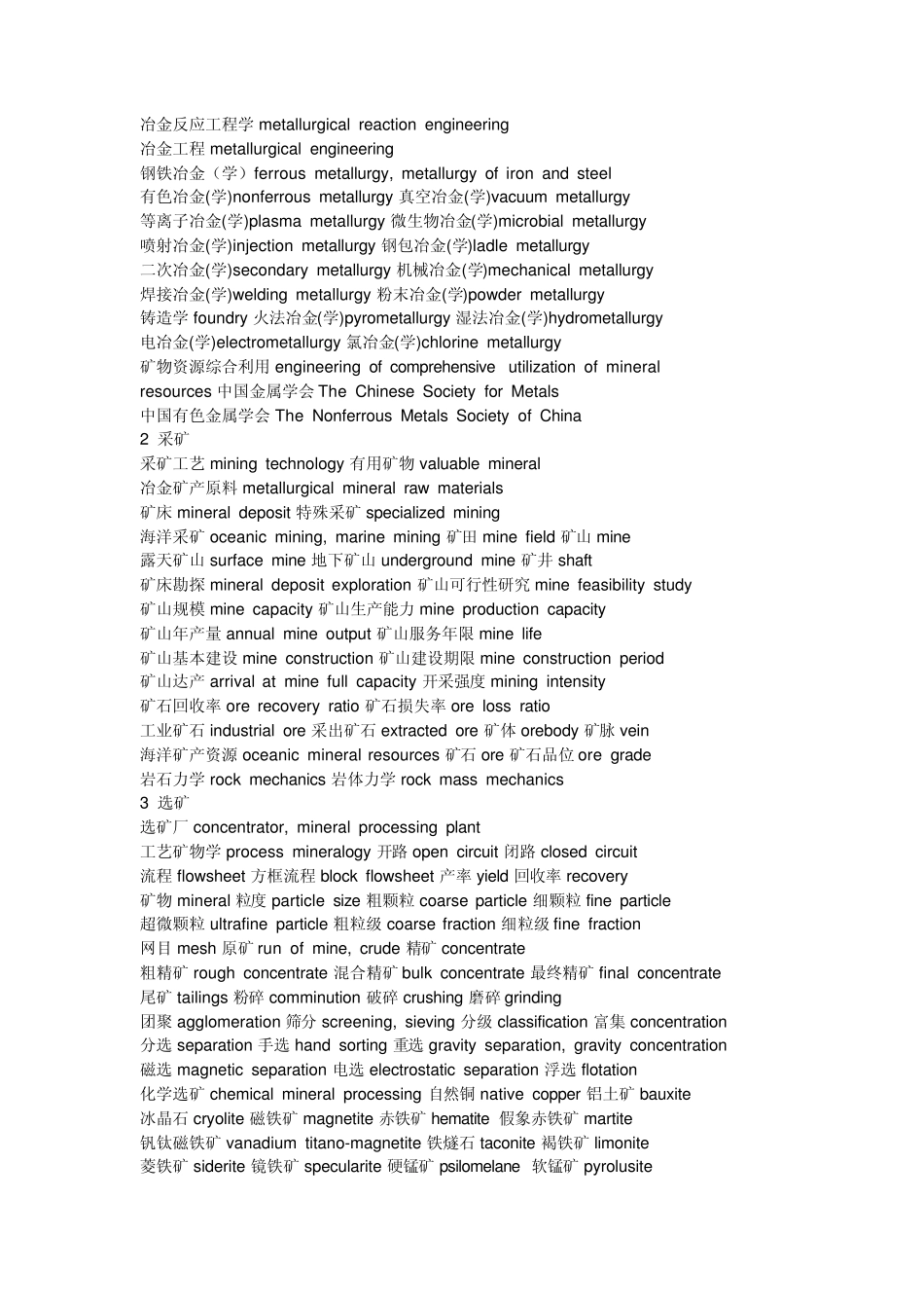 冶金专业英语大全_第2页