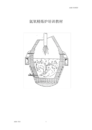 冶金行业AOD炼钢培训教材65页