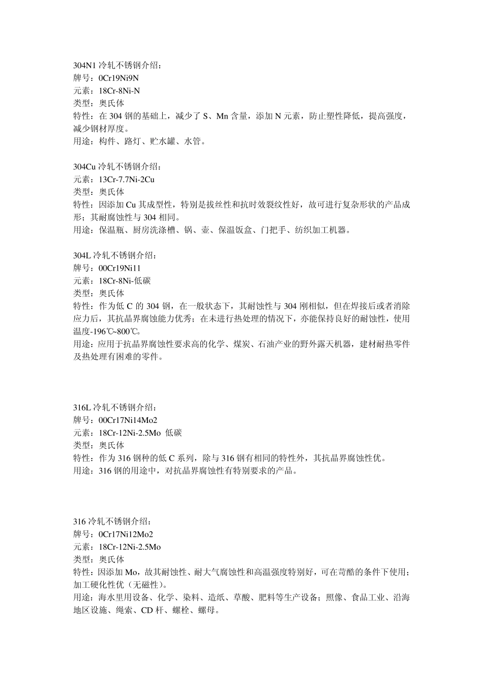 冷轧不锈钢型号介绍_第2页