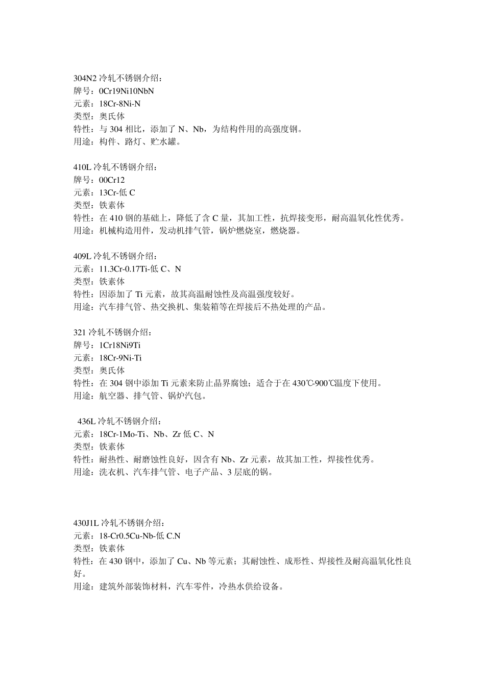 冷轧不锈钢型号介绍_第3页