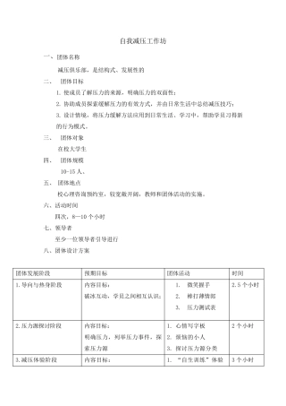 减压俱乐部团辅方案