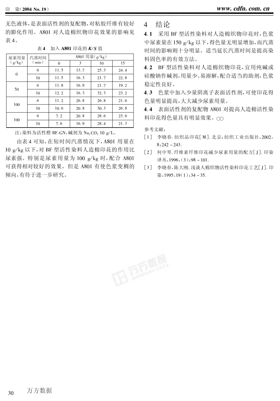 减少人造棉活性印花中的尿素用量_第3页