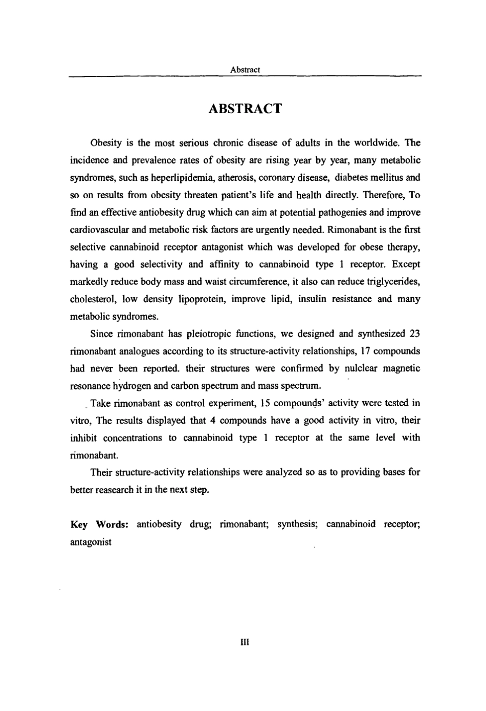 减肥药利莫那班的结构改造_第3页