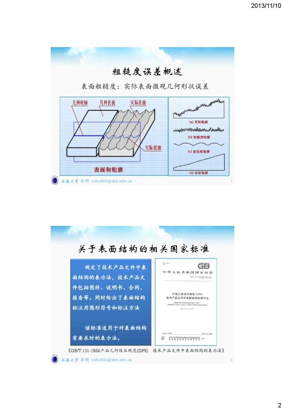 几何技术规范(GPS)_07_GBT1312006表面结构_粗糙度_上海大学_李明_第2页