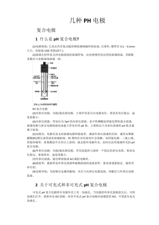 几种PH电极