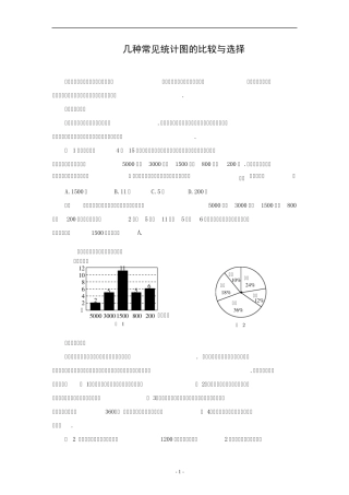 几种常见统计图的比较与选择
