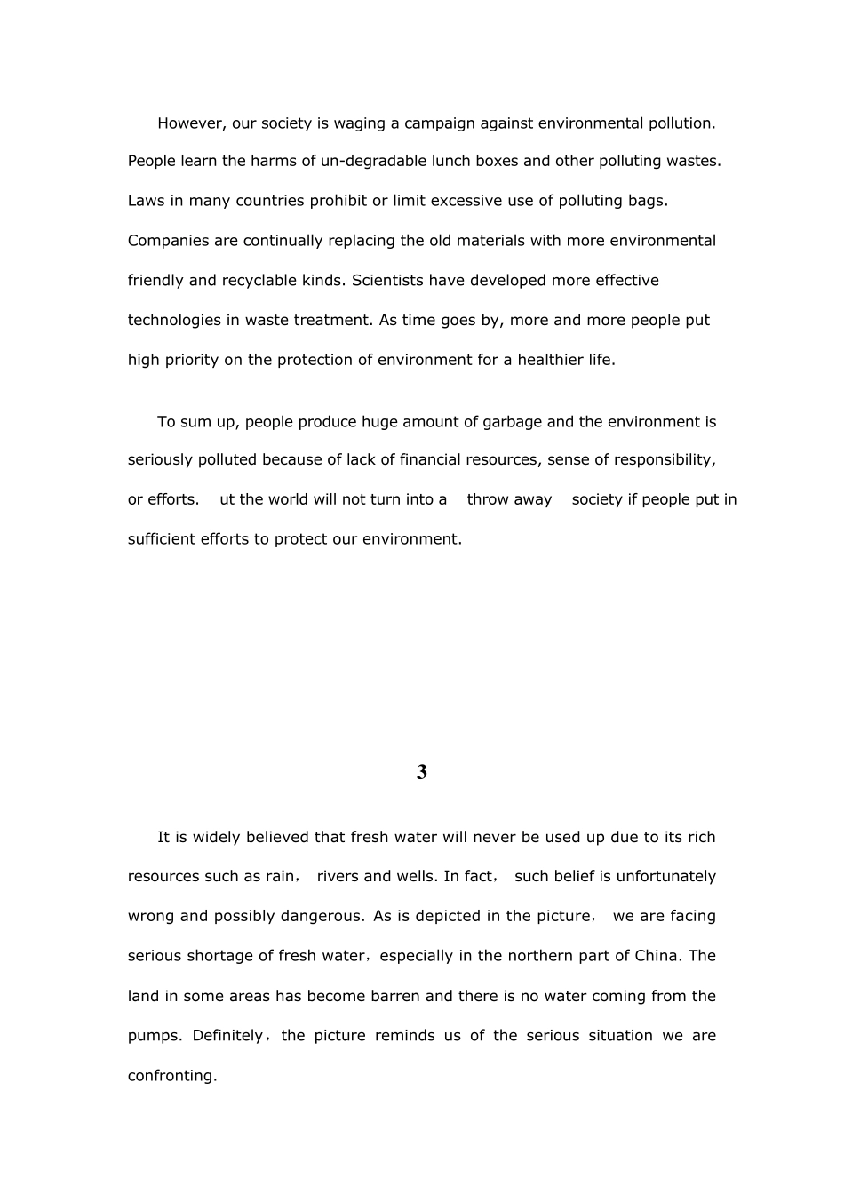 几篇关于环境的英语作文_第3页