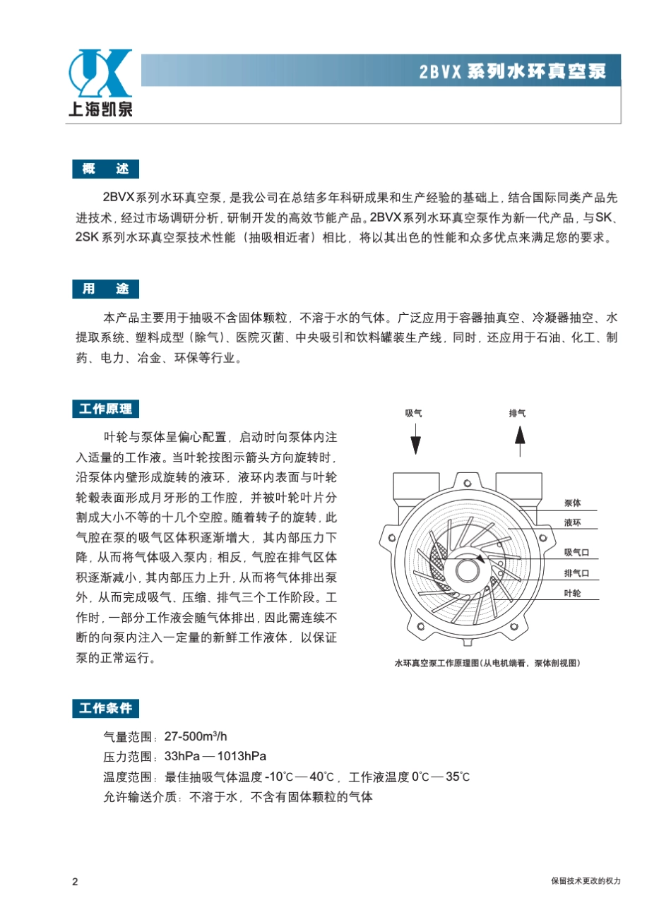 凯泉2BVX系列水环真空泵_第3页