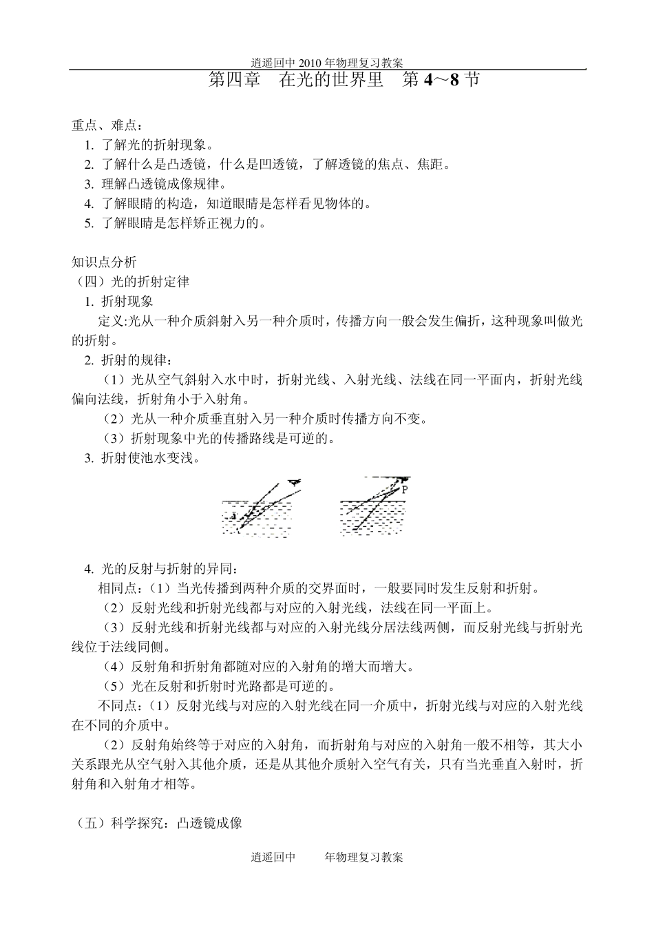 凸透镜、凹透镜成像规律及应用_第1页