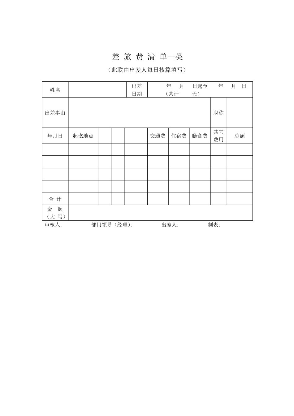 出差申请单及报销单_第3页