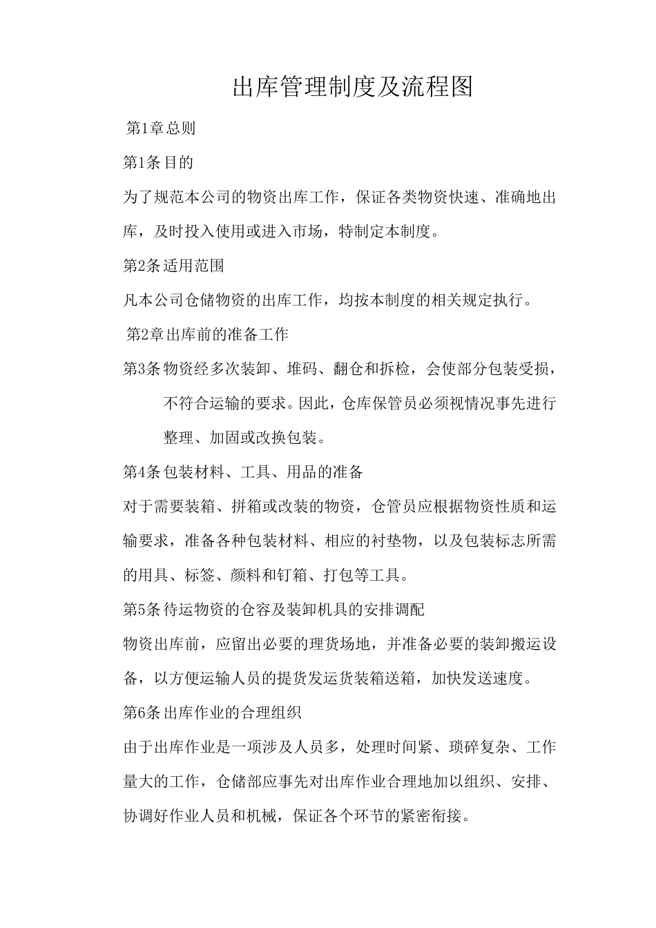 出库管理制度及流程图_第1页