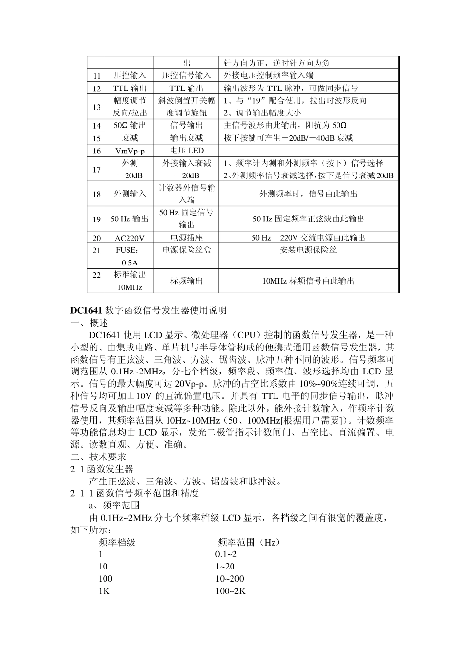 函数信号发生器使用说明_第2页