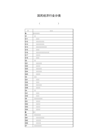 国民经济行业分类