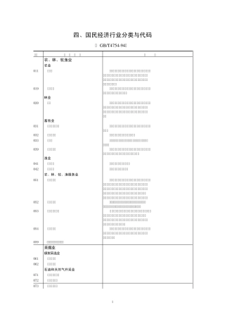 国民经济行业分类与代码
