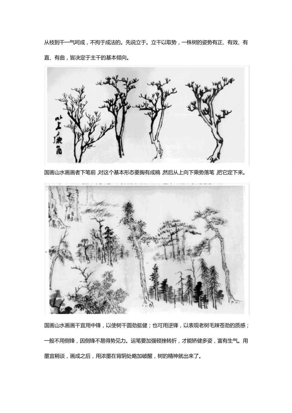 国画山水画之树的画法_第2页