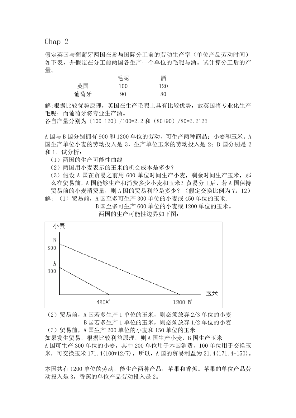 国际贸易的计算题_第1页