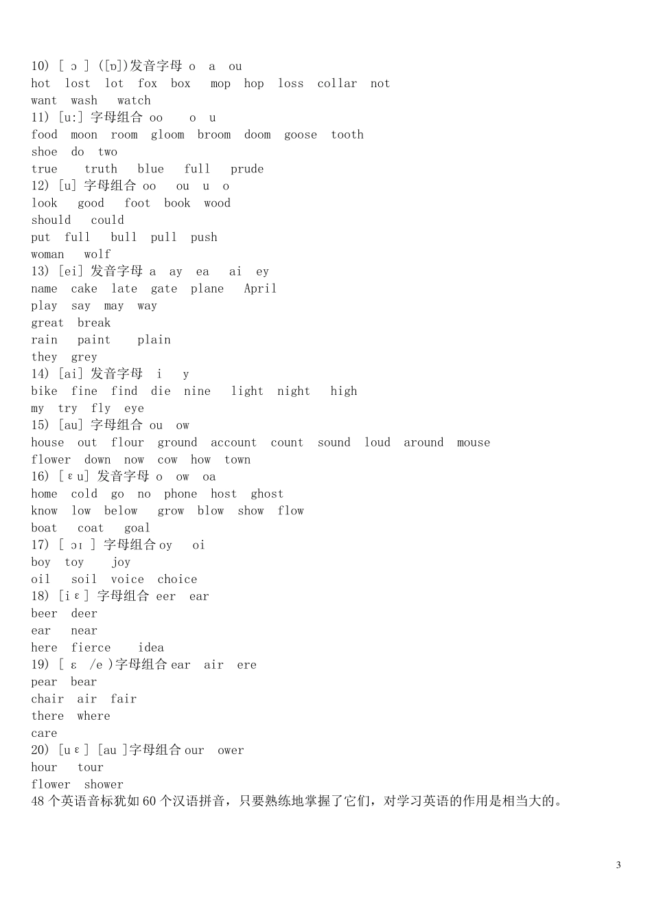 国际音标最全练习题_第3页
