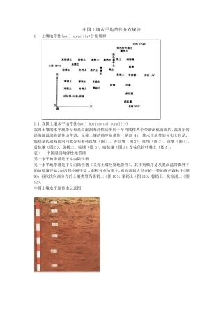 土壤地带性分布规律