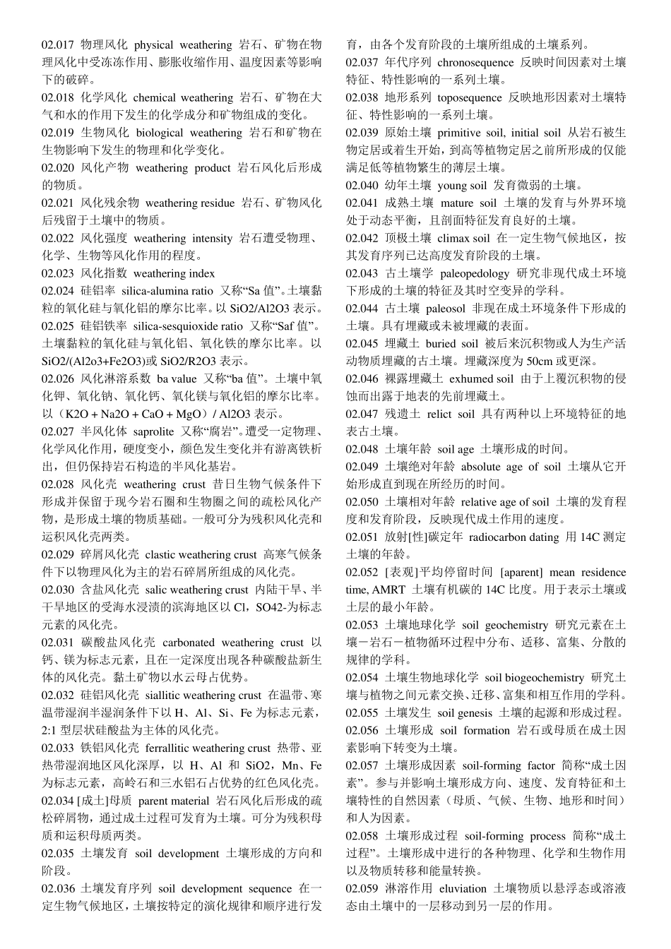 土壤学中英文对照名词_第2页