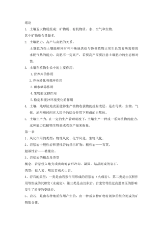 土壤学知识点