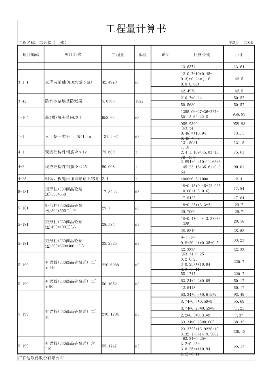 土建工程预算书_第2页