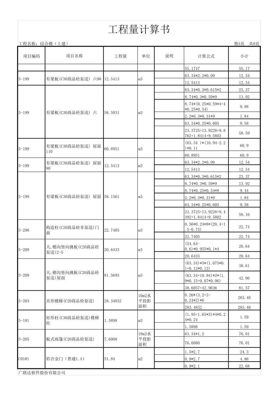 土建工程预算书_第3页