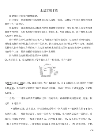 土建常用术语及放线基础知识