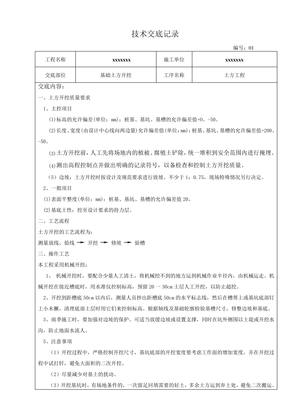 土建技术交底大全范本_第1页
