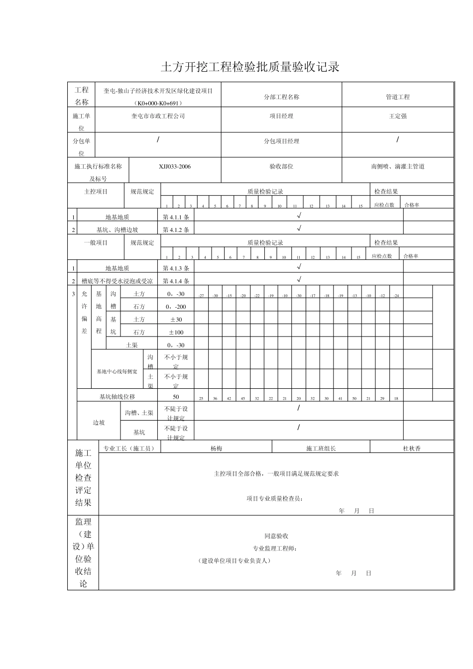 土方分项工程质量验收记录_第2页