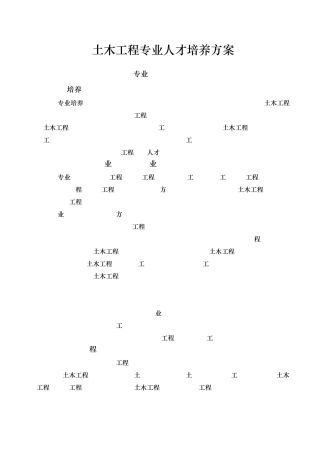 土木工程专业人才培养方案(10级及以后