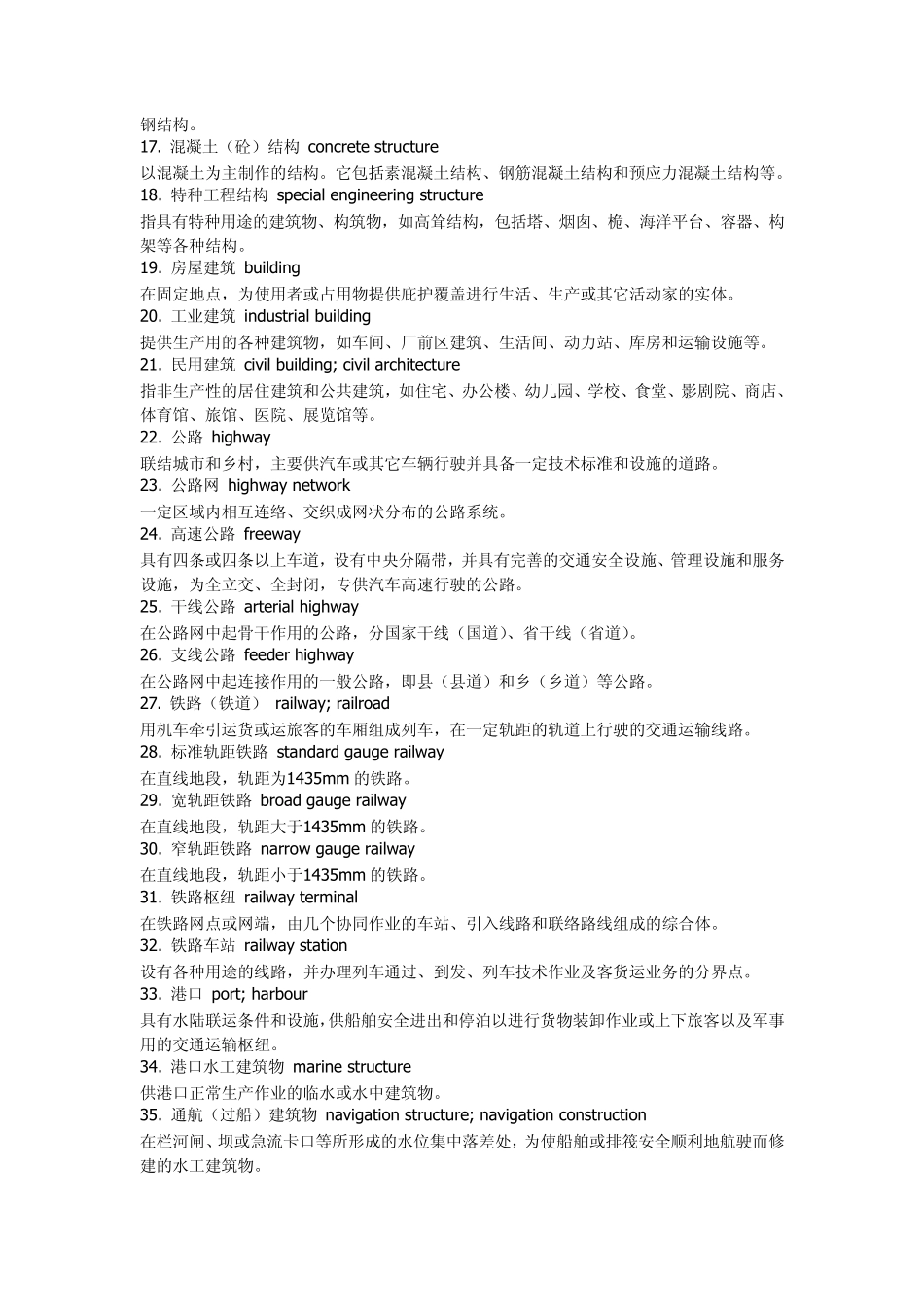 土木工程专业常用英语单词_第2页