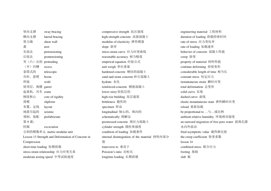 土木工程专业英语词汇短语总结_第3页