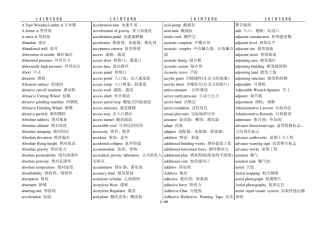 土木工程专业词典