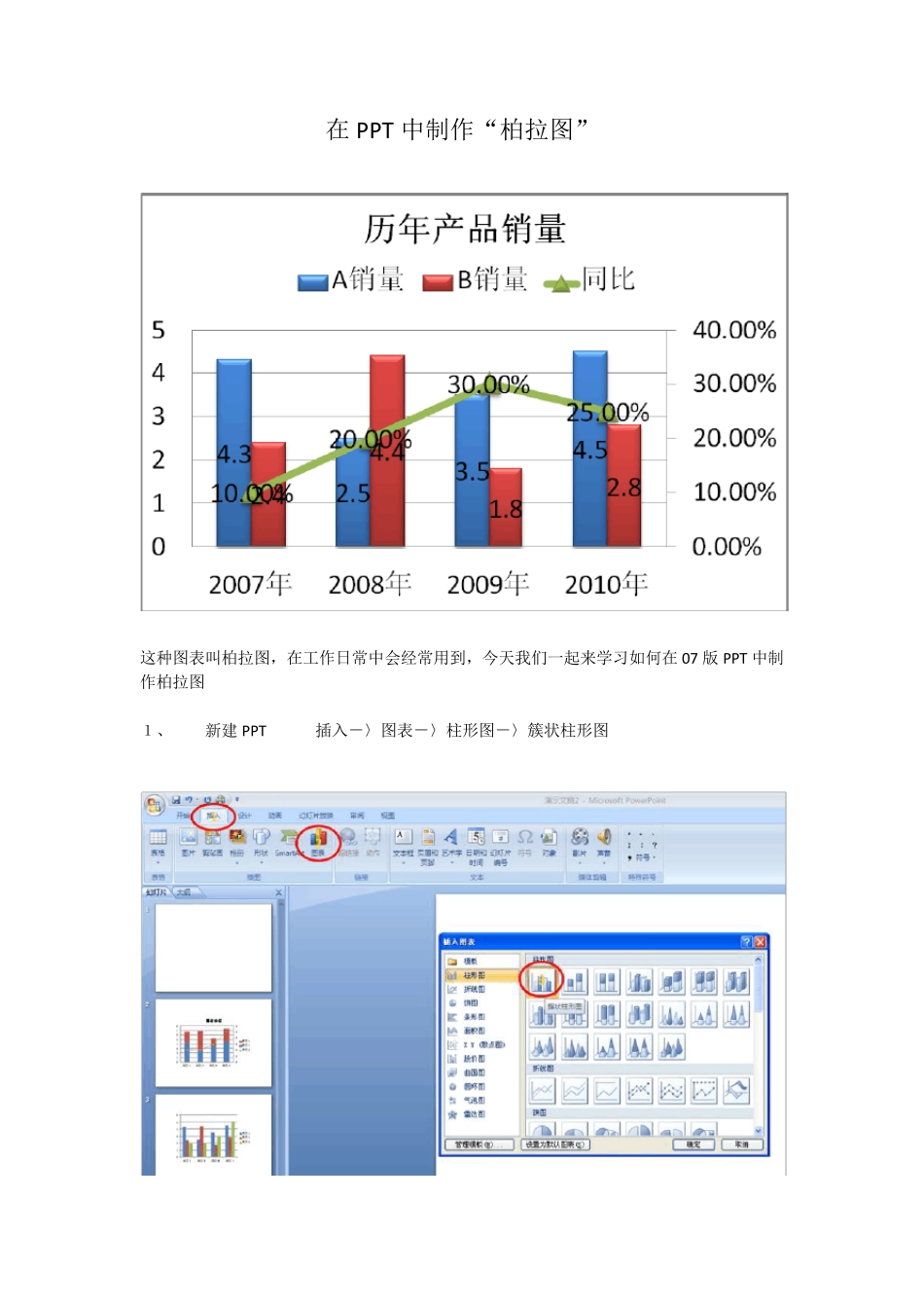 在PPT中制作柏拉图_第1页