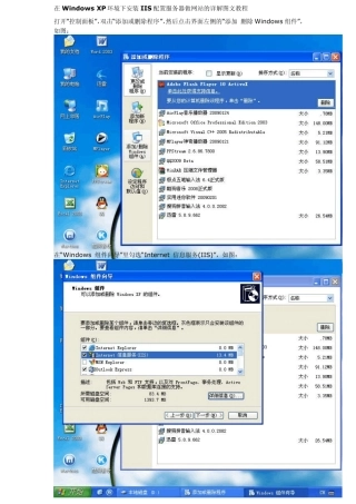 在WindowsXP环境下安装IIS配置服务器做网站的详解图文教程