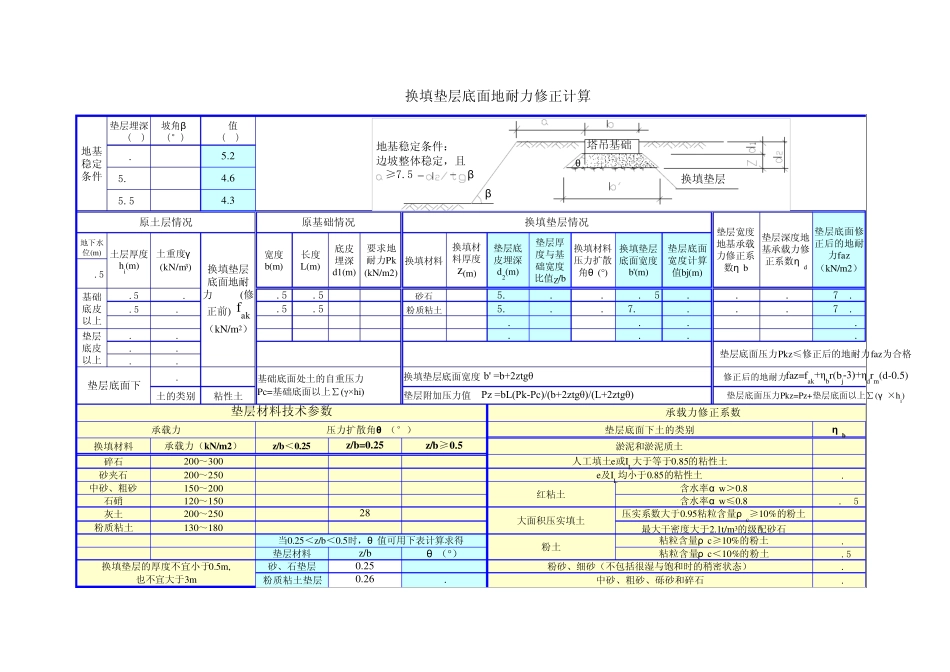 地基换填处理计算_第1页