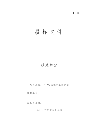 地形图测绘技术标书OK