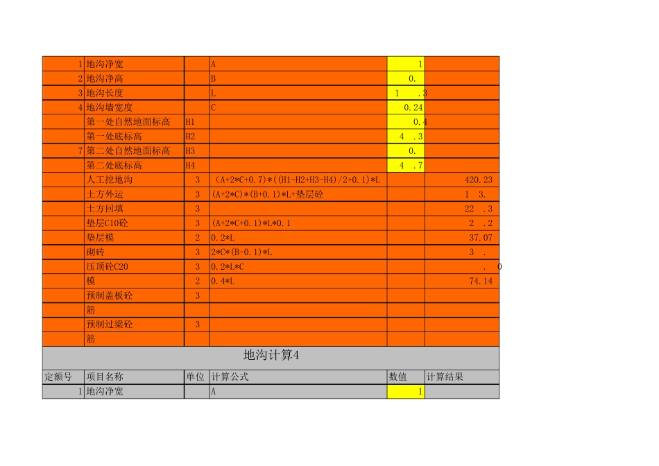 地沟工程量计算程序_第3页