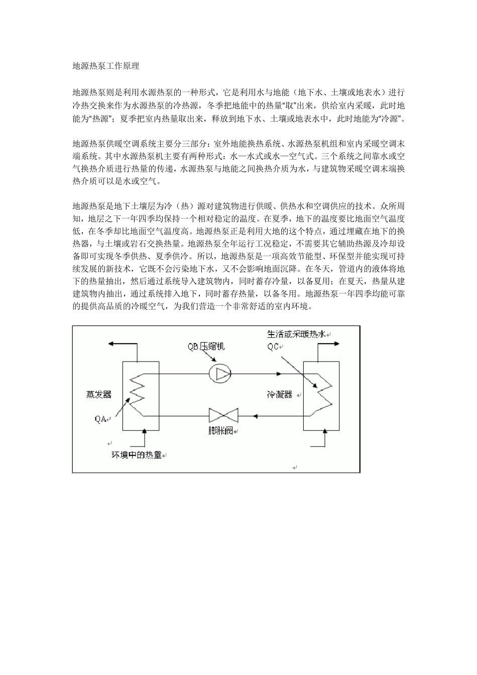 地源热泵工作原理_第1页