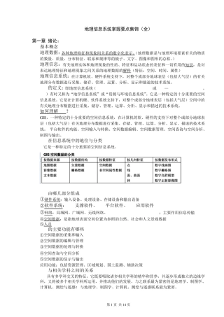 地理信息系统复习资料