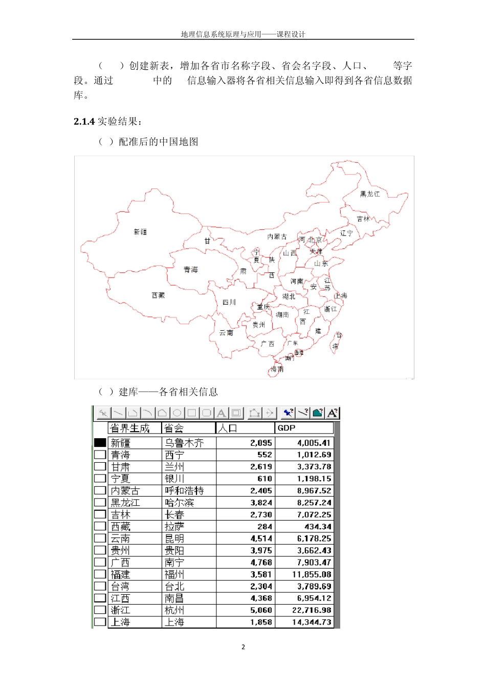 地理信息系统课程设计报告_第2页