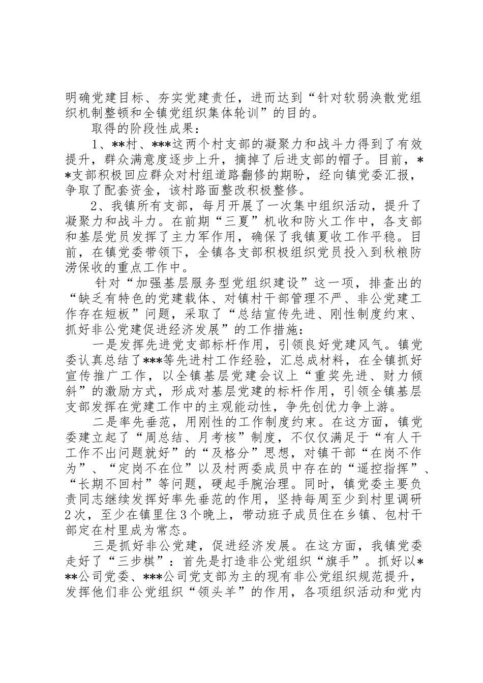 镇党委基层党建工作整改报告_第3页