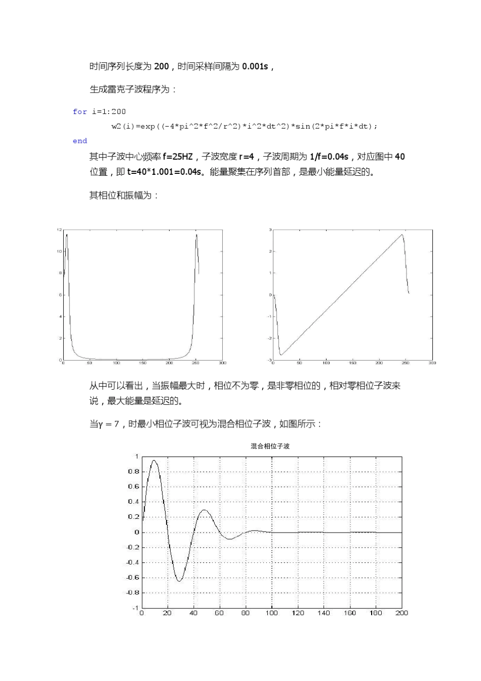 地震子波数字信号实验报告_第3页