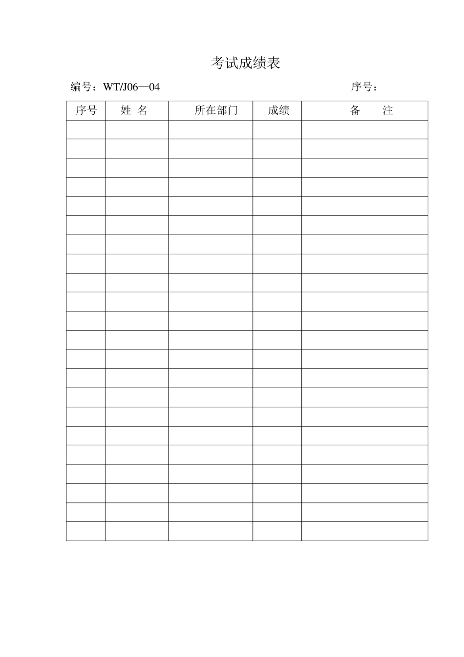 工厂用管理表格大全_第1页