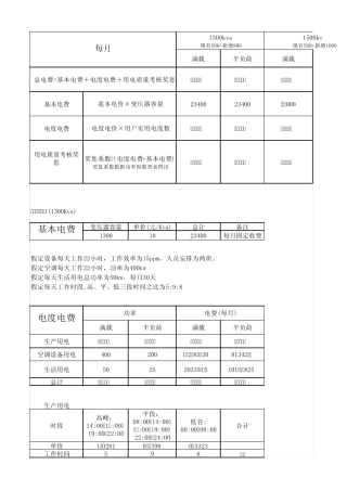 工厂电费计算