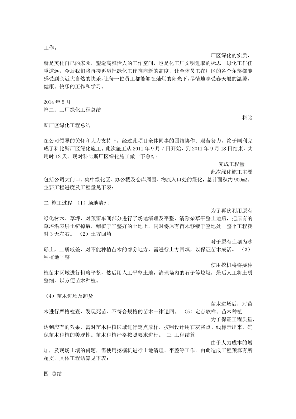 工厂绿化工作总结_第2页