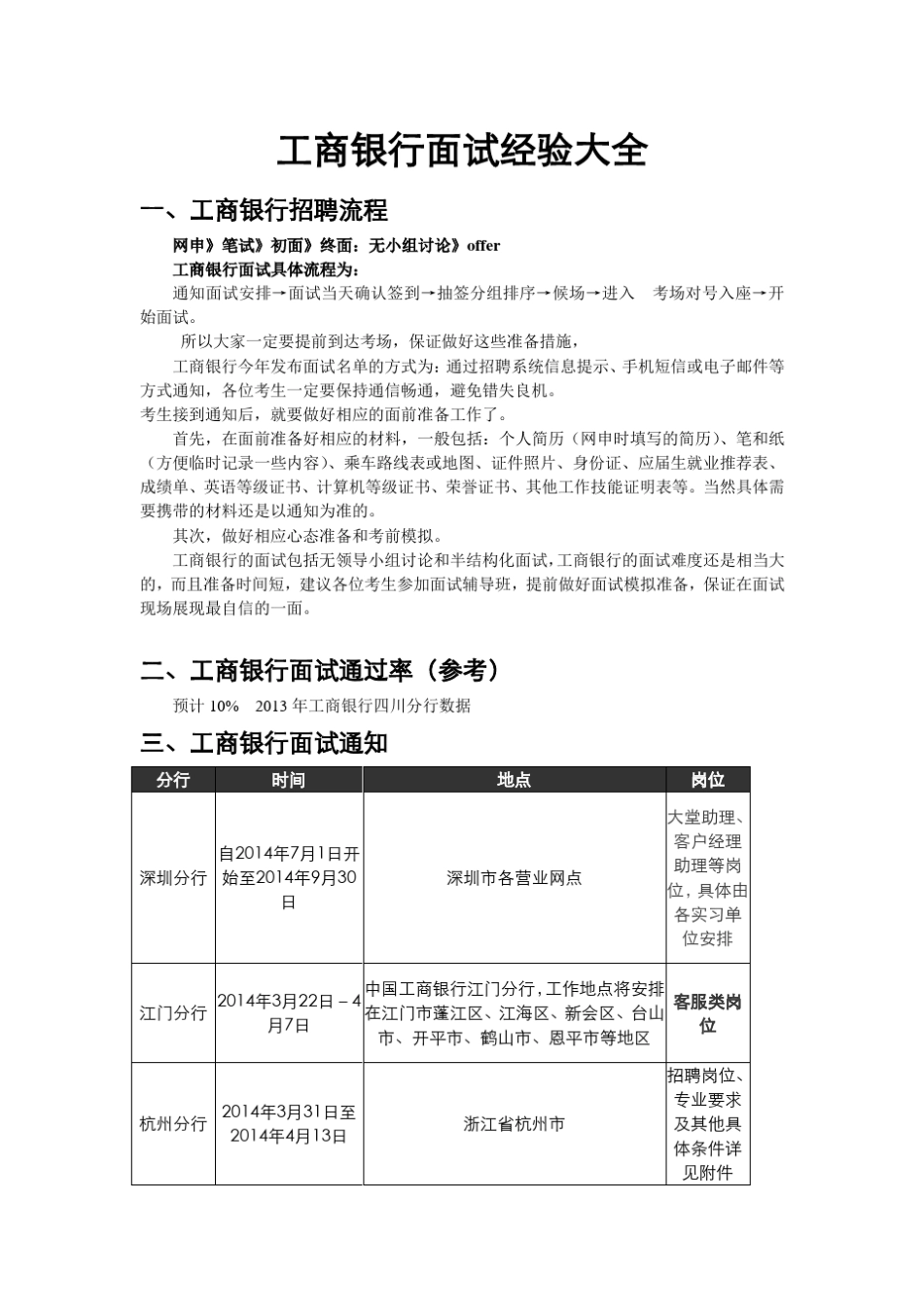 工商银行面试经验大全_第1页