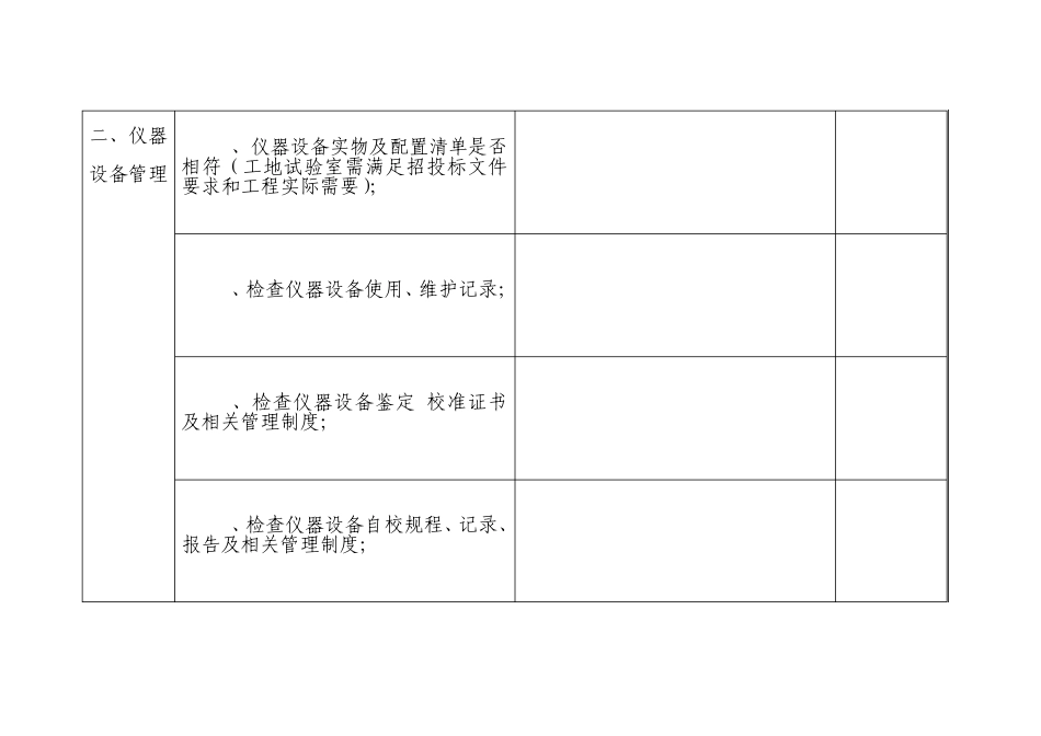 工地试验室监督检查记录表格_第2页