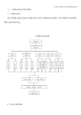 工期保证体系及保证措施(通用)